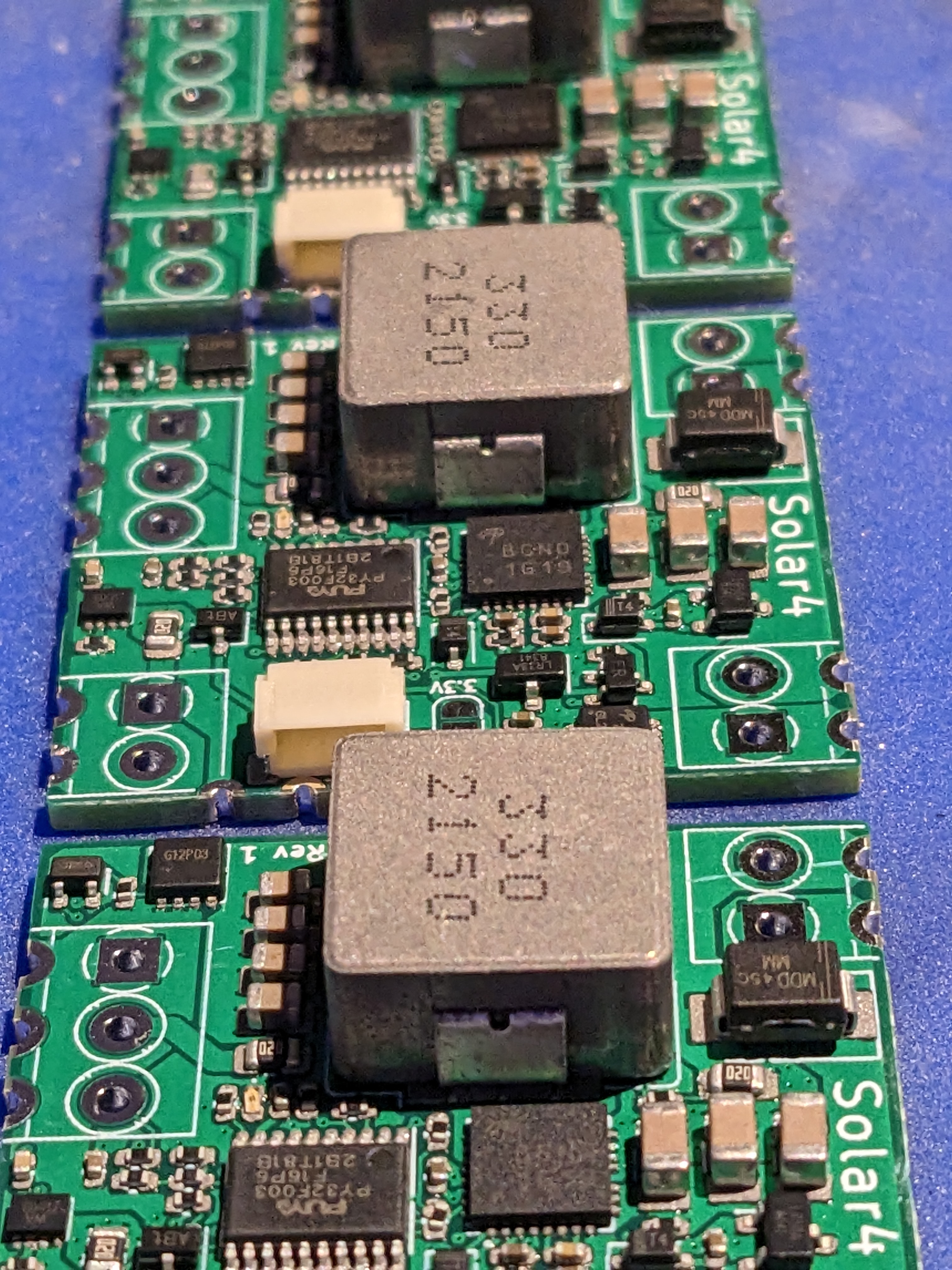 PCBs with components placed